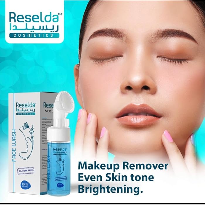Reselda Cleansing Foam Acne Foaming Cleanser | Makeup Remover and Daily Face Wash | Brightening Facial Cleanser With Vitamin C with Brush Pump (200ml) 1pc - Image 5
